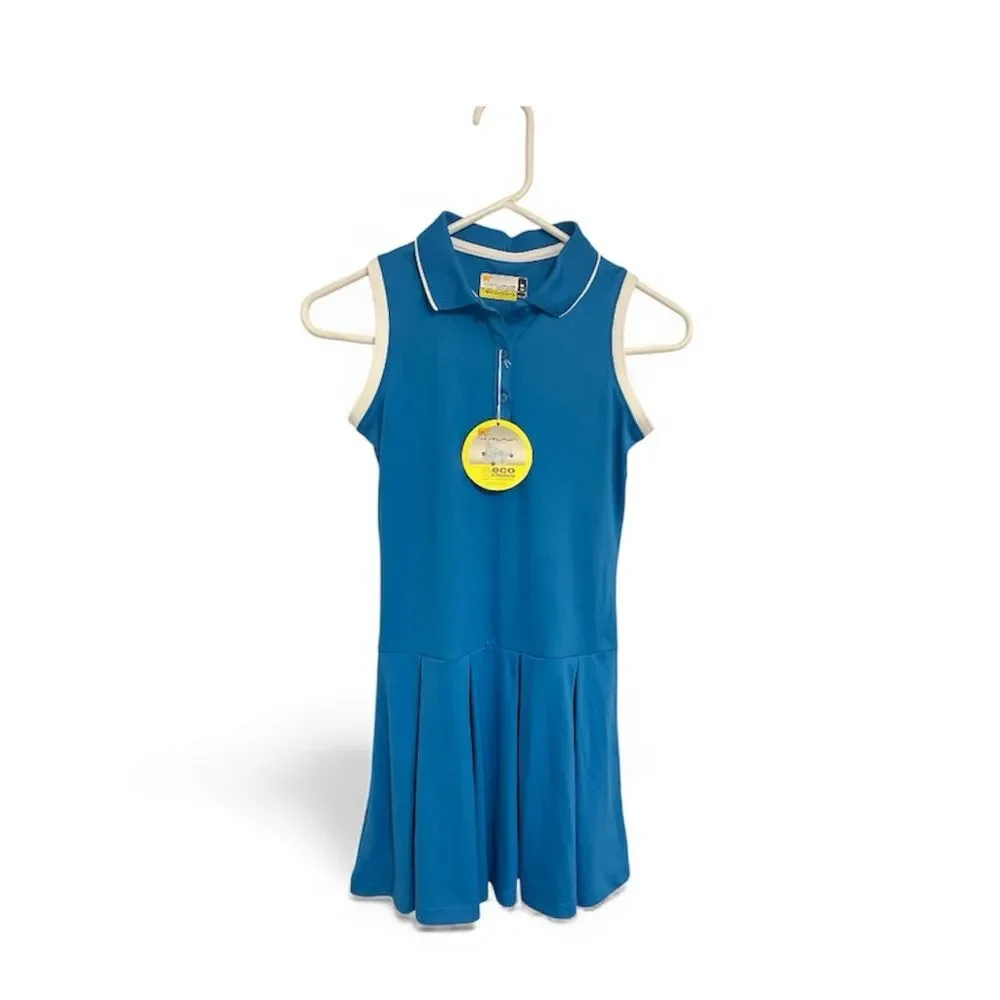 NWT Nicklaus girl blue sleeve dress Sz M (10-12)